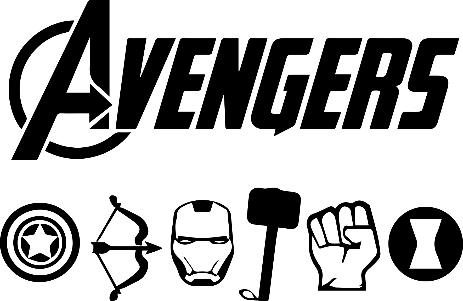 Avengers P3 2 Outline Svg Vector Free Vectors
